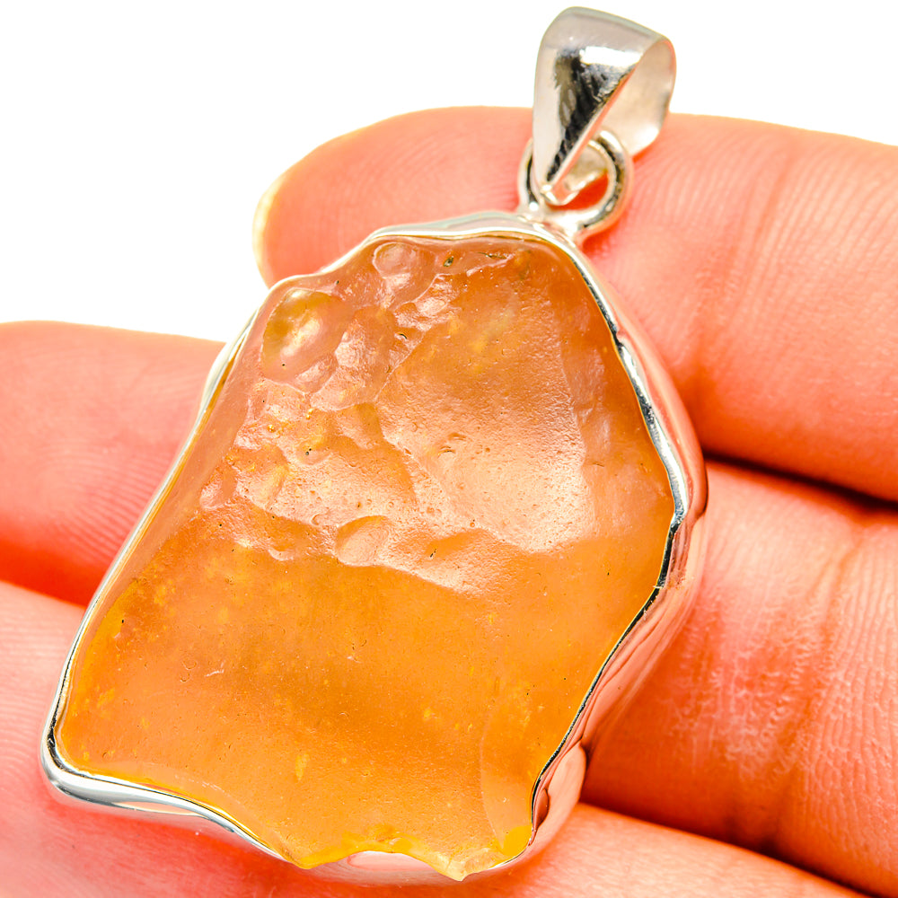 Libyan Desert Glass Pendants handcrafted by Anasilvercos - PD14296