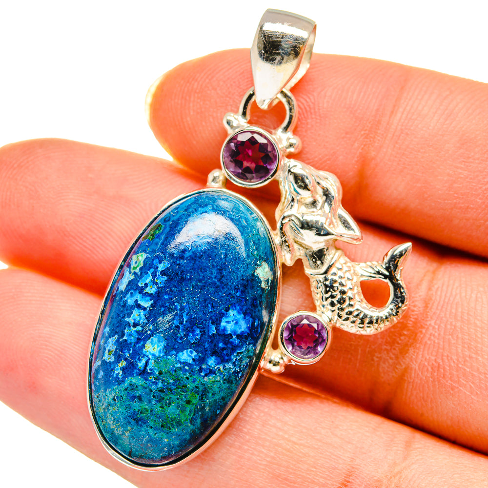 Chrysocolla Pendants handcrafted by Anasilvercos - PD14302