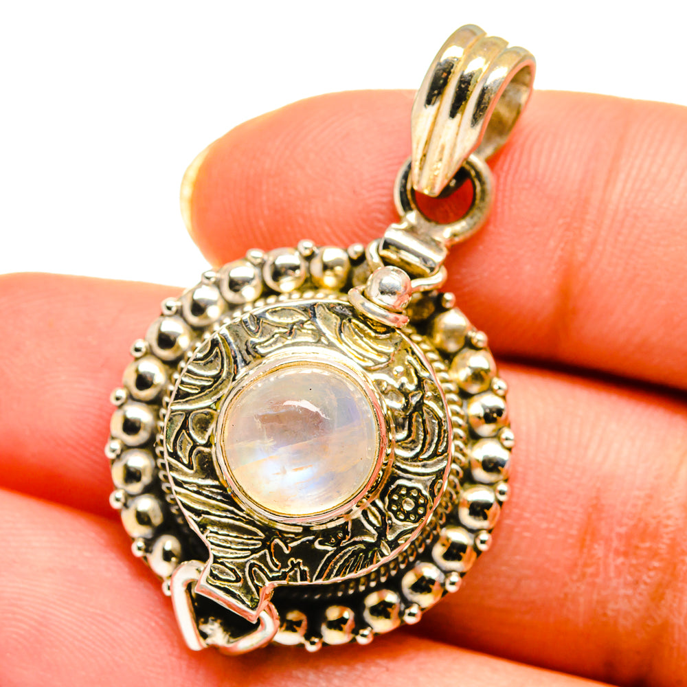 Rainbow Moonstone Pendants handcrafted by Anasilvercos - PD14308