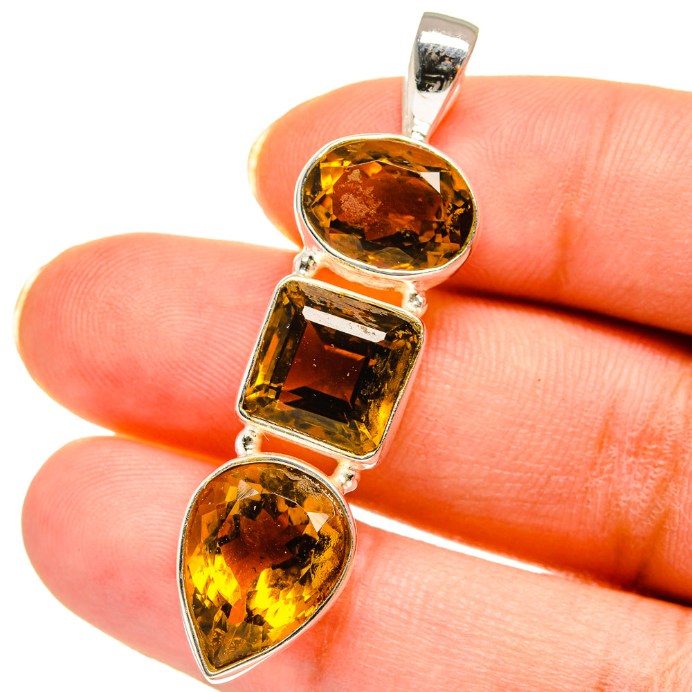 Mandarin Citrine Pendants handcrafted by Anasilvercos - PD14312