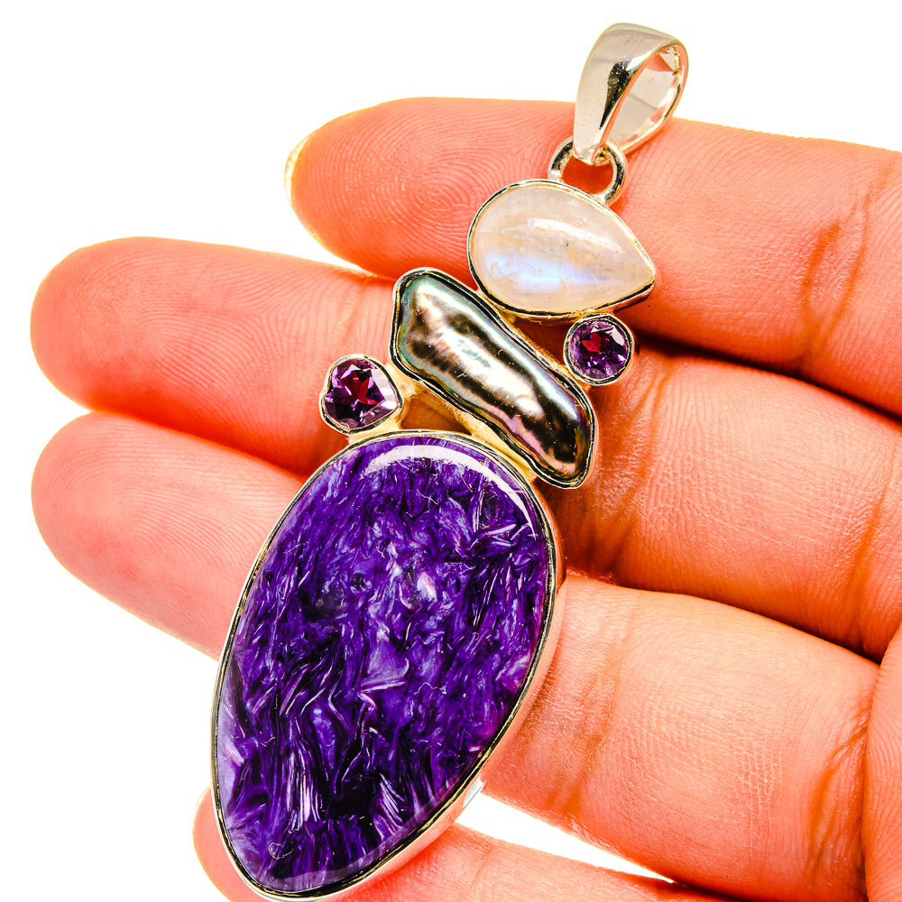 Charoite Pendants handcrafted by Anasilvercos - PD14359