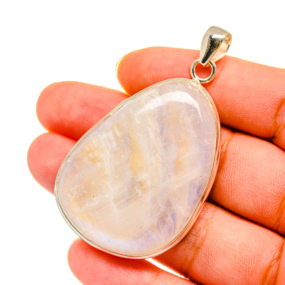Rainbow Moonstone Pendants handcrafted by Anasilvercos - PD14360