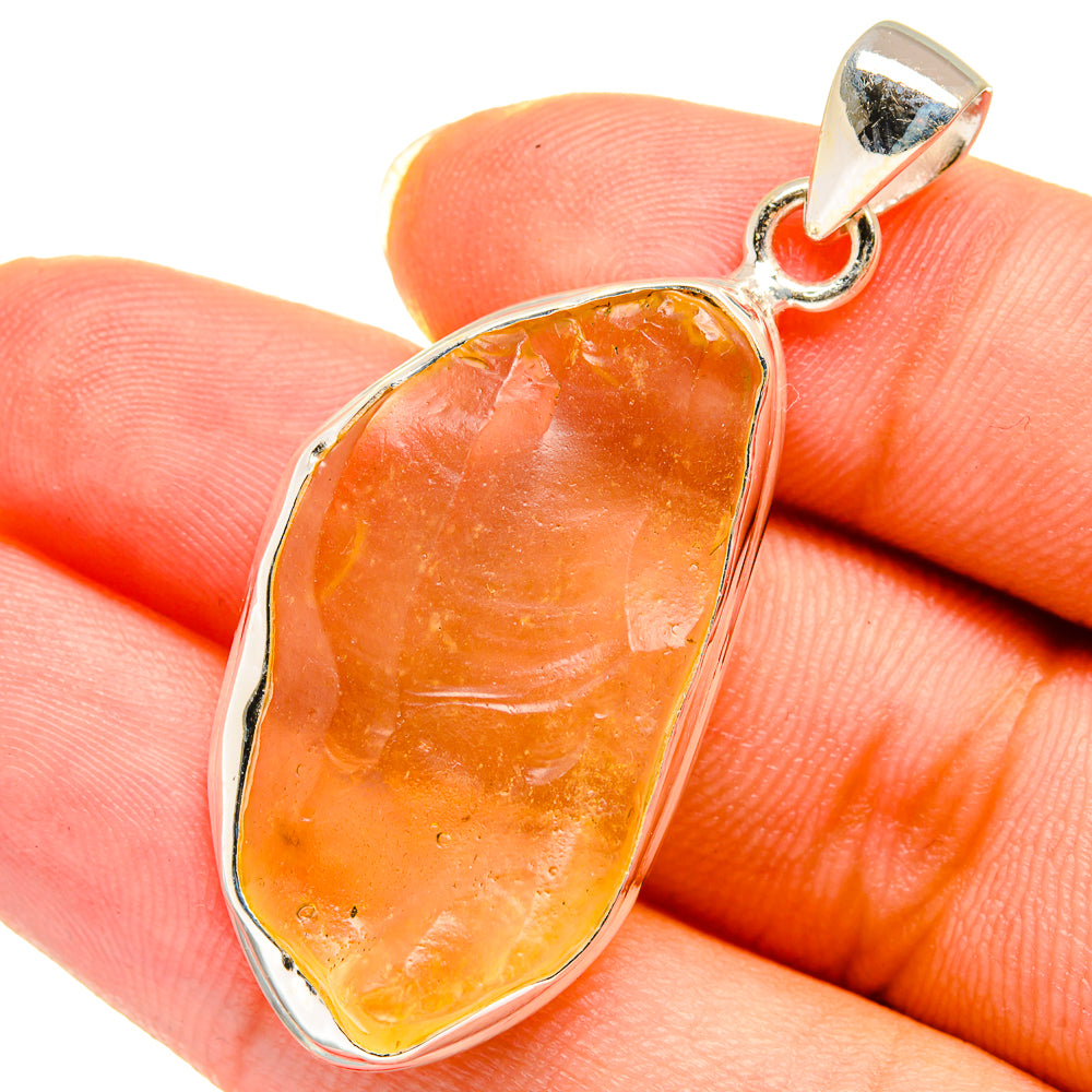 Libyan Desert Glass Pendants handcrafted by Anasilvercos - PD14363