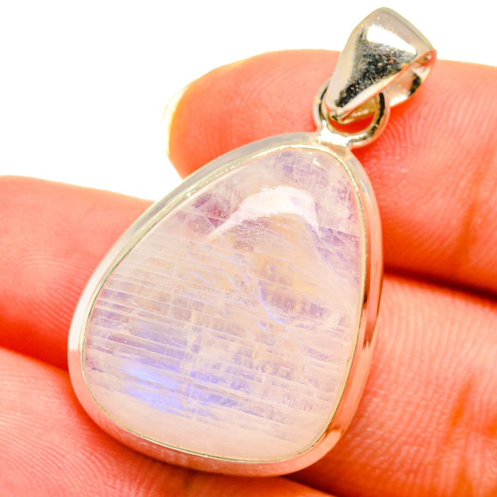 Rainbow Moonstone Pendants handcrafted by Anasilvercos - PD14365