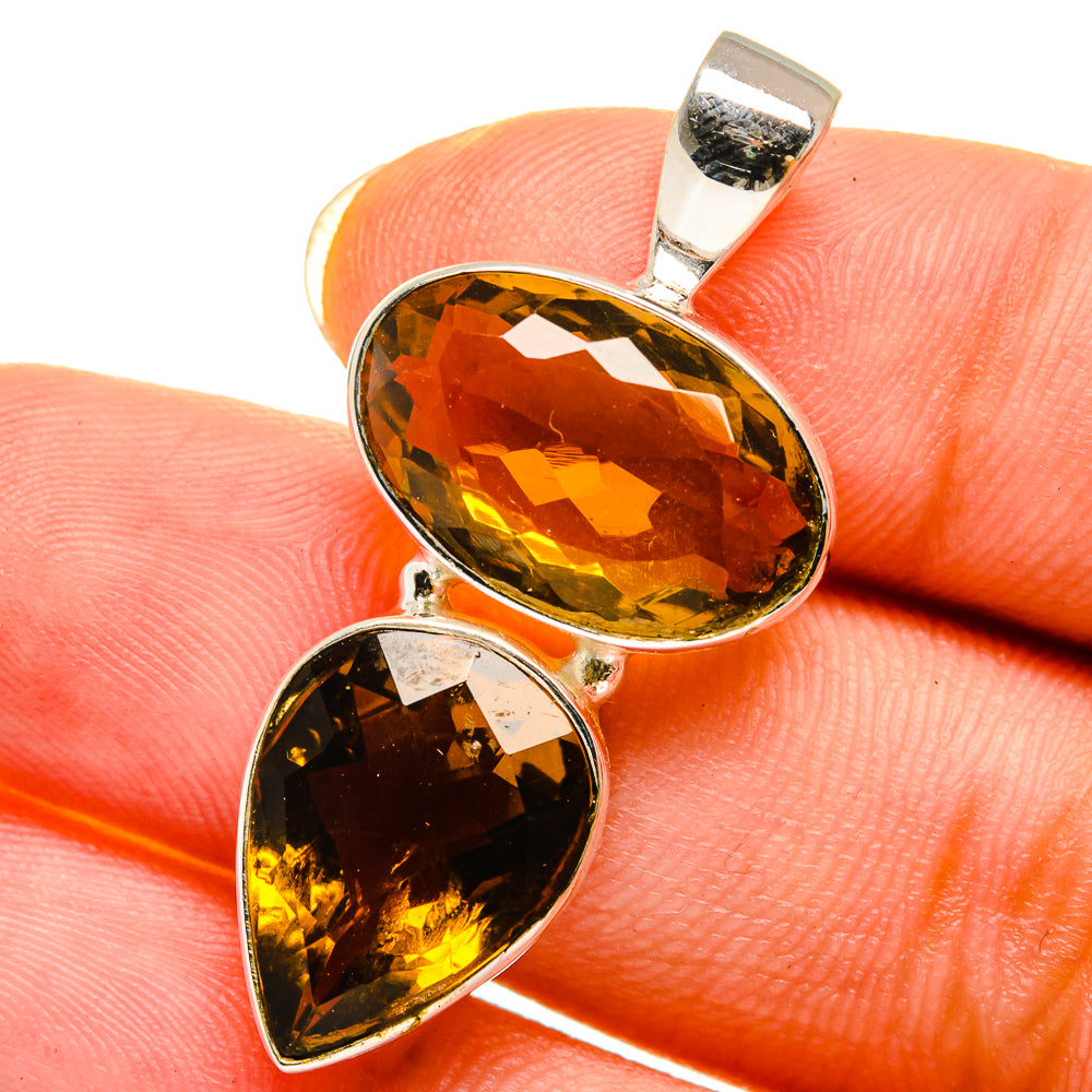 Mandarin Citrine Pendants handcrafted by Anasilvercos - PD14372