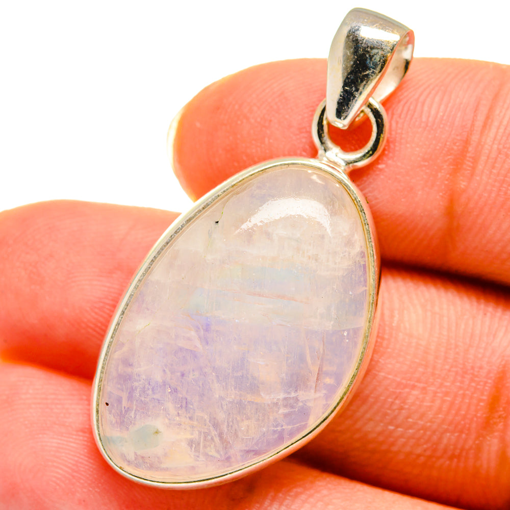 Rainbow Moonstone Pendants handcrafted by Anasilvercos - PD14374