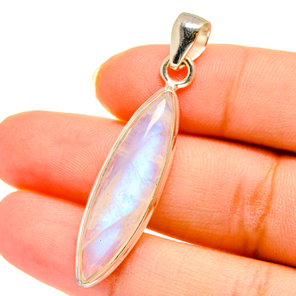 Rainbow Moonstone Pendants handcrafted by Anasilvercos - PD14380