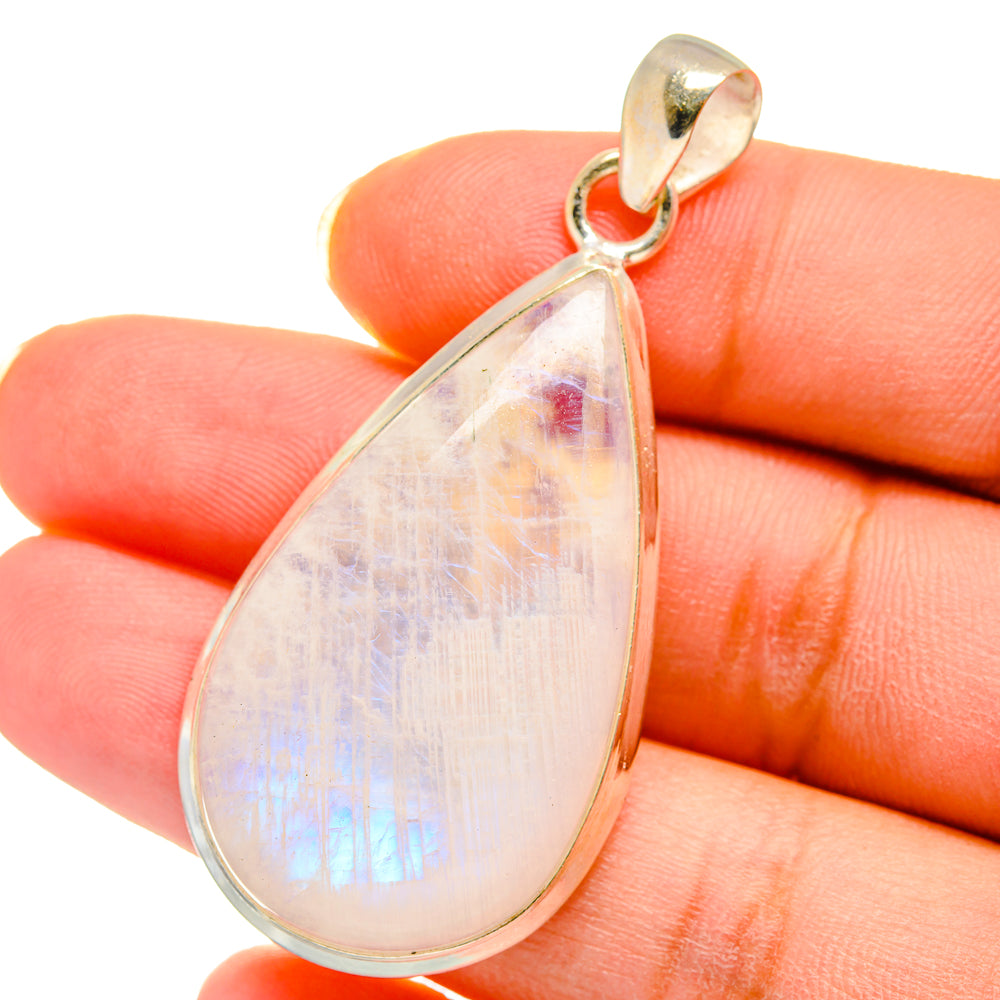 Rainbow Moonstone Pendants handcrafted by Anasilvercos - PD14384