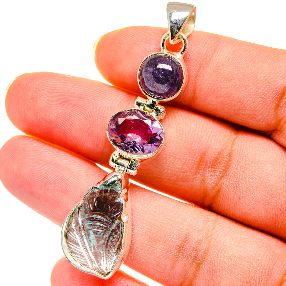 Aquamarine Pendants handcrafted by Anasilvercos - PD14397