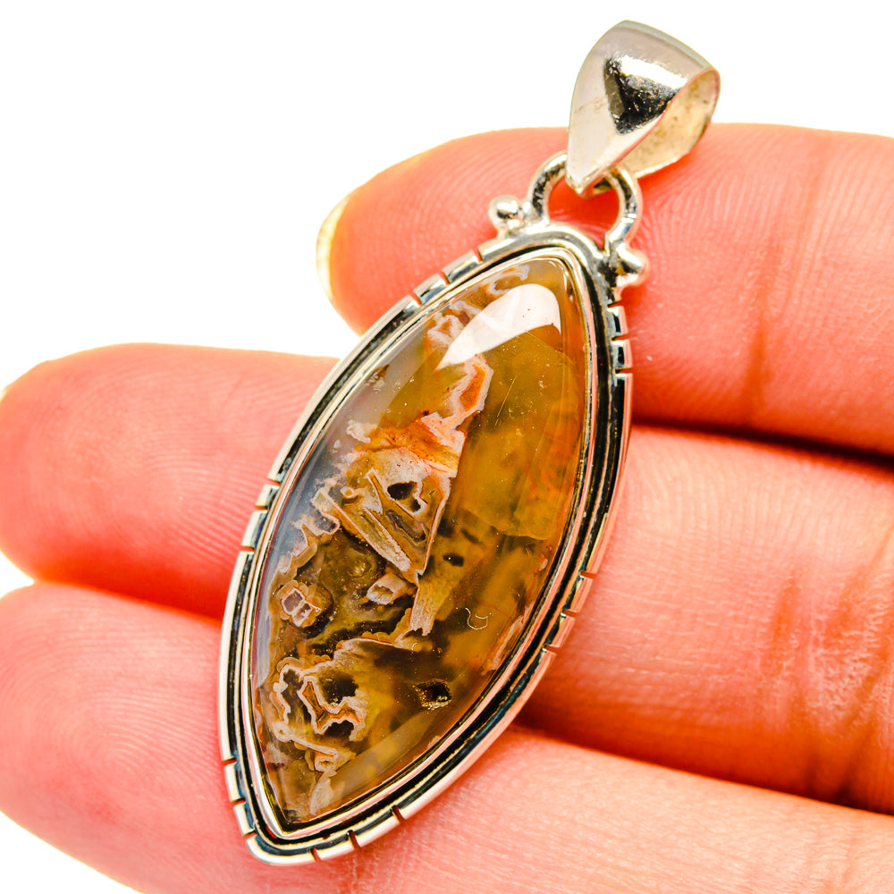 Turkish Tube Agate Pendants handcrafted by Anasilvercos - PD14401