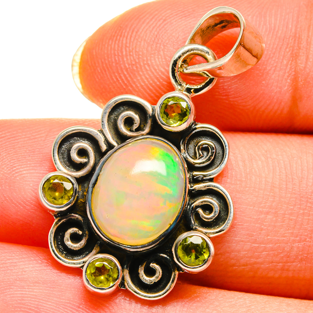 Ethiopian Opal Pendants handcrafted by Anasilvercos - PD14416