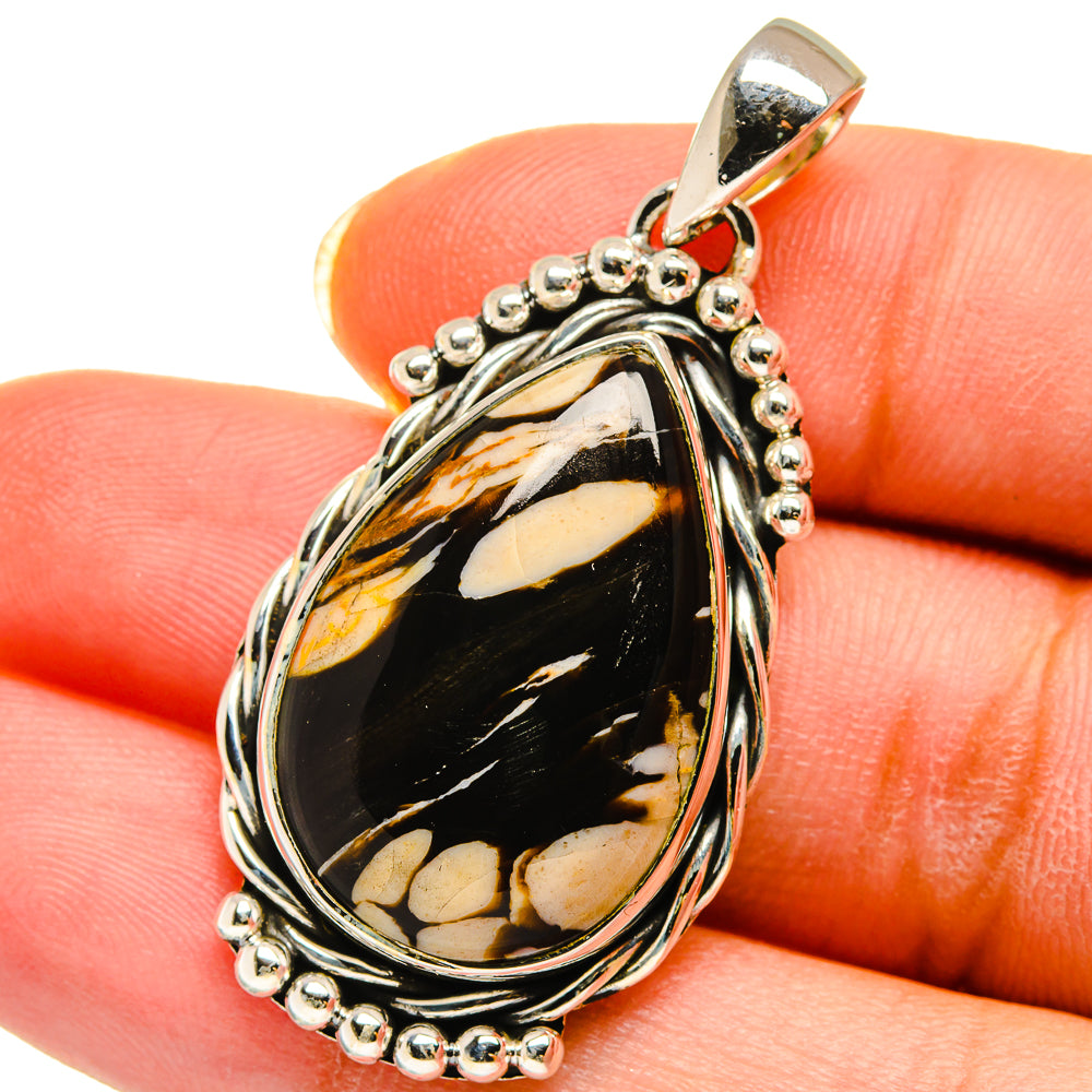 Peanut Wood Jasper Pendants handcrafted by Anasilvercos - PD14426