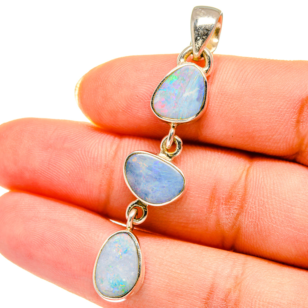 Doublet Fire Opal Pendants handcrafted by Anasilvercos - PD14436