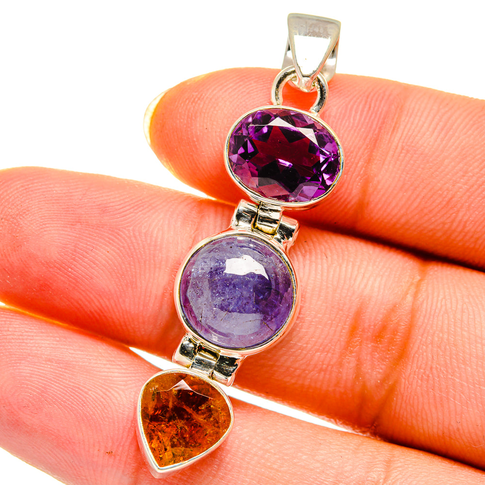 Tanzanite Pendants handcrafted by Anasilvercos - PD14454