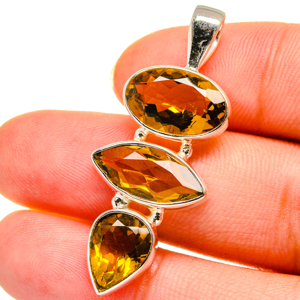 Mandarin Citrine Pendants handcrafted by Anasilvercos - PD14459