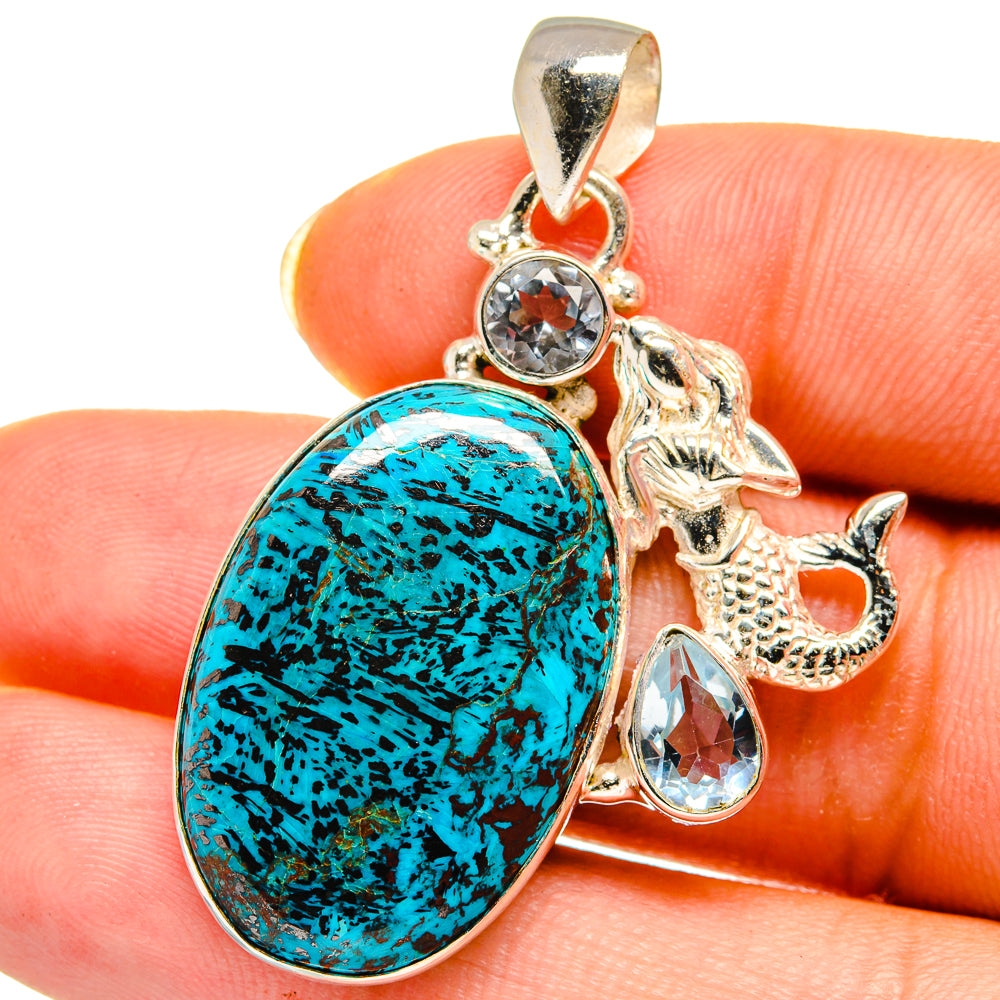 Shattuckite Pendants handcrafted by Anasilvercos - PD14475