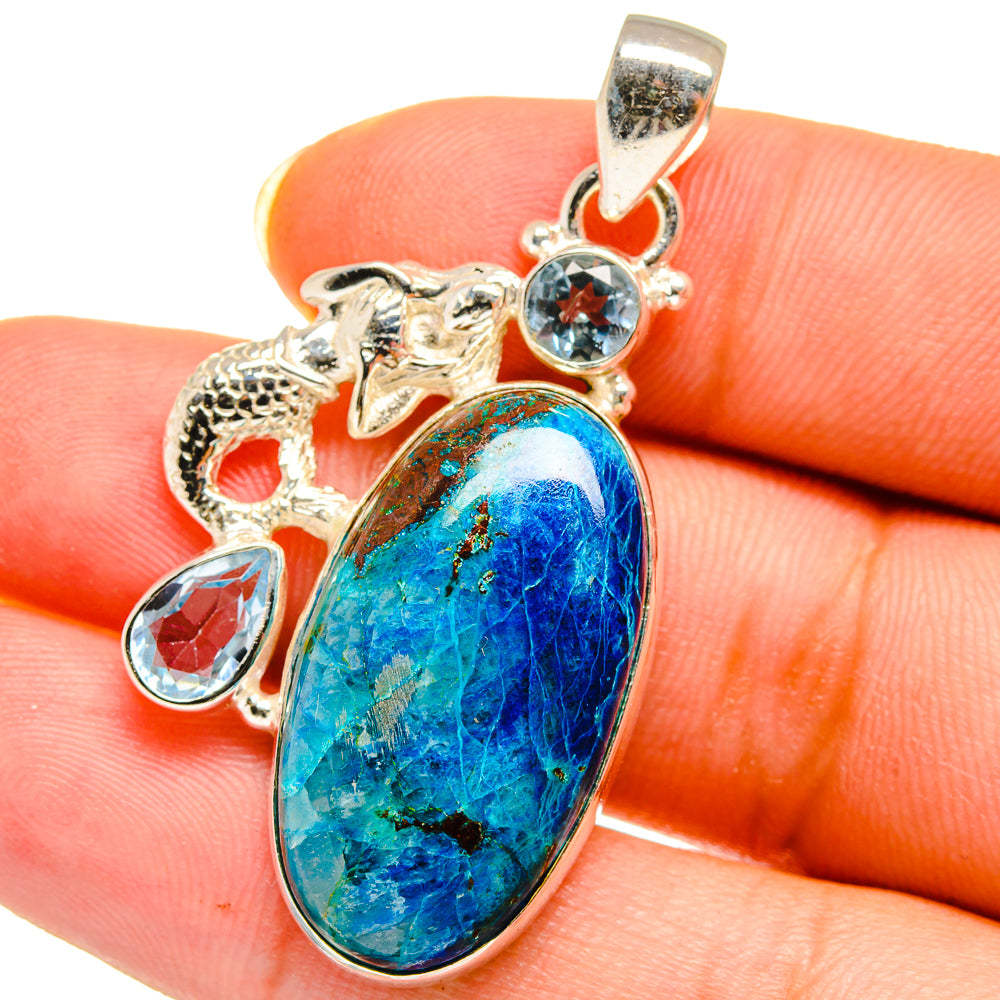 Shattuckite Pendants handcrafted by Anasilvercos - PD14476
