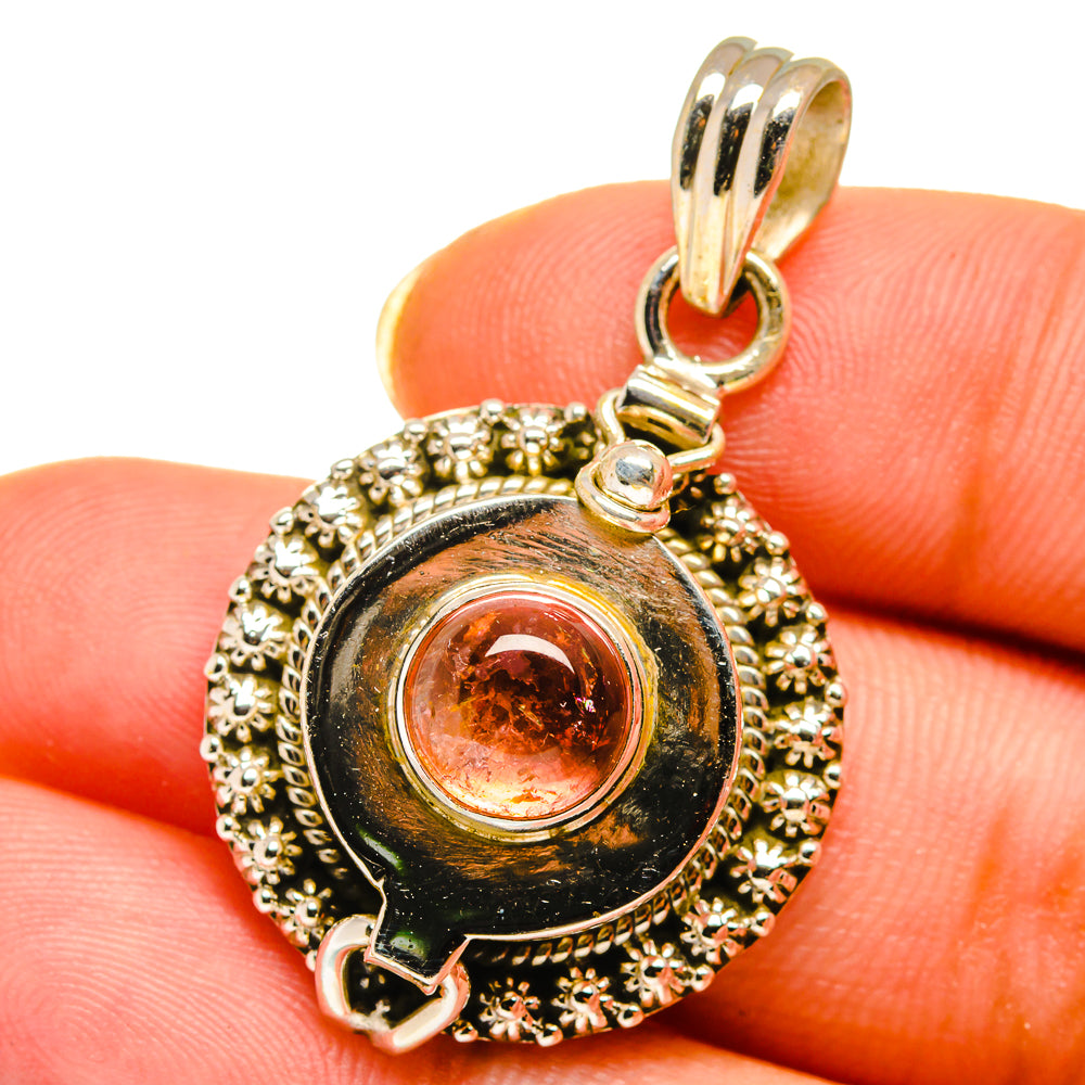Pink Tourmaline Pendants handcrafted by Anasilvercos - PD14503