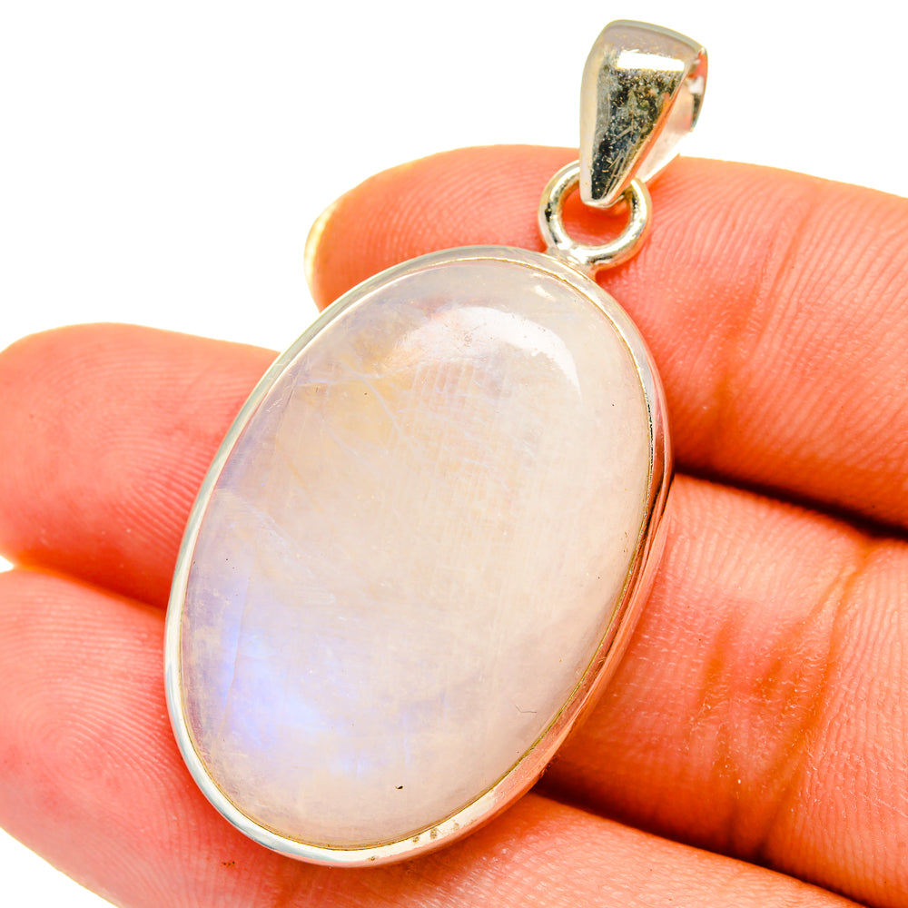 Rainbow Moonstone Pendants handcrafted by Anasilvercos - PD14508