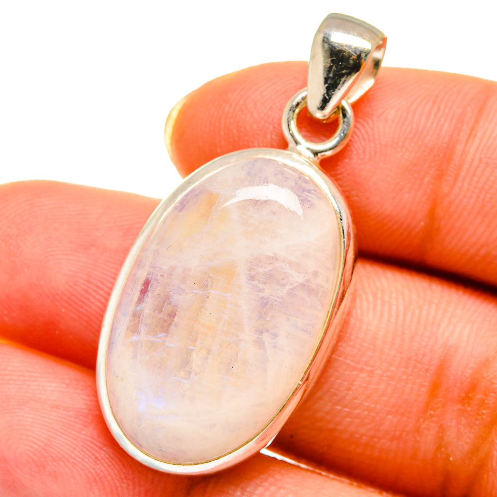 Rainbow Moonstone Pendants handcrafted by Anasilvercos - PD14510