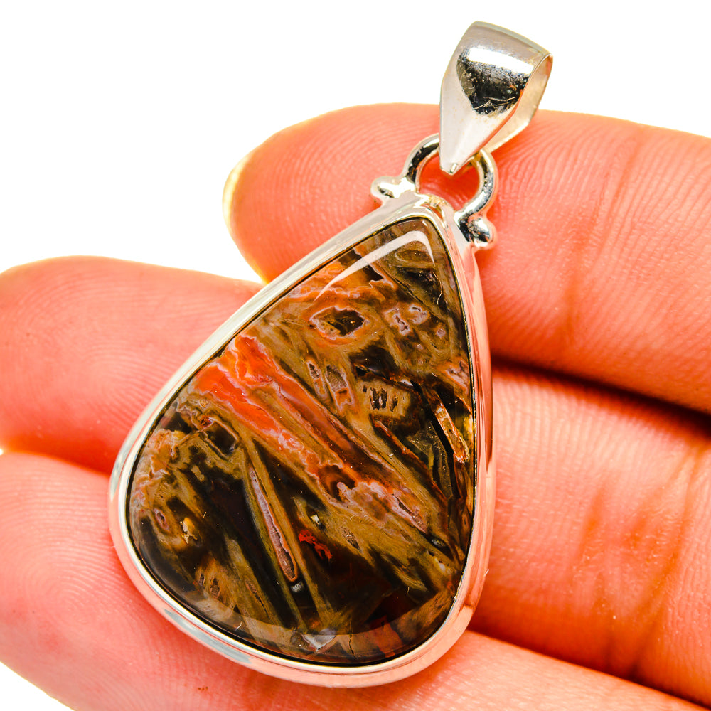 Turkish Tube Agate Pendants handcrafted by Anasilvercos - PD14515