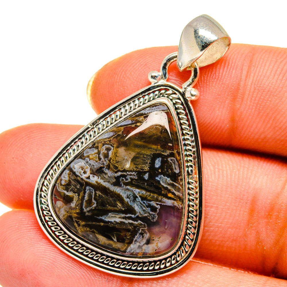 Turkish Tube Agate Pendants handcrafted by Anasilvercos - PD14516