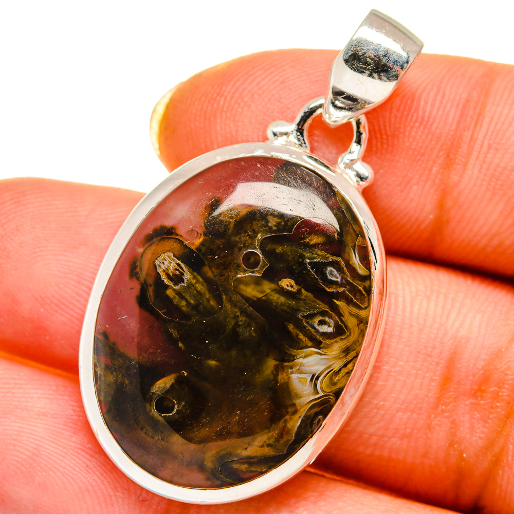 Turkish Tube Agate Pendants handcrafted by Anasilvercos - PD14518