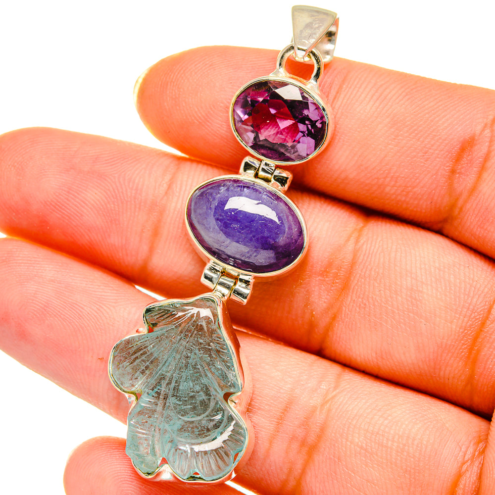 Aquamarine Pendants handcrafted by Anasilvercos - PD14534