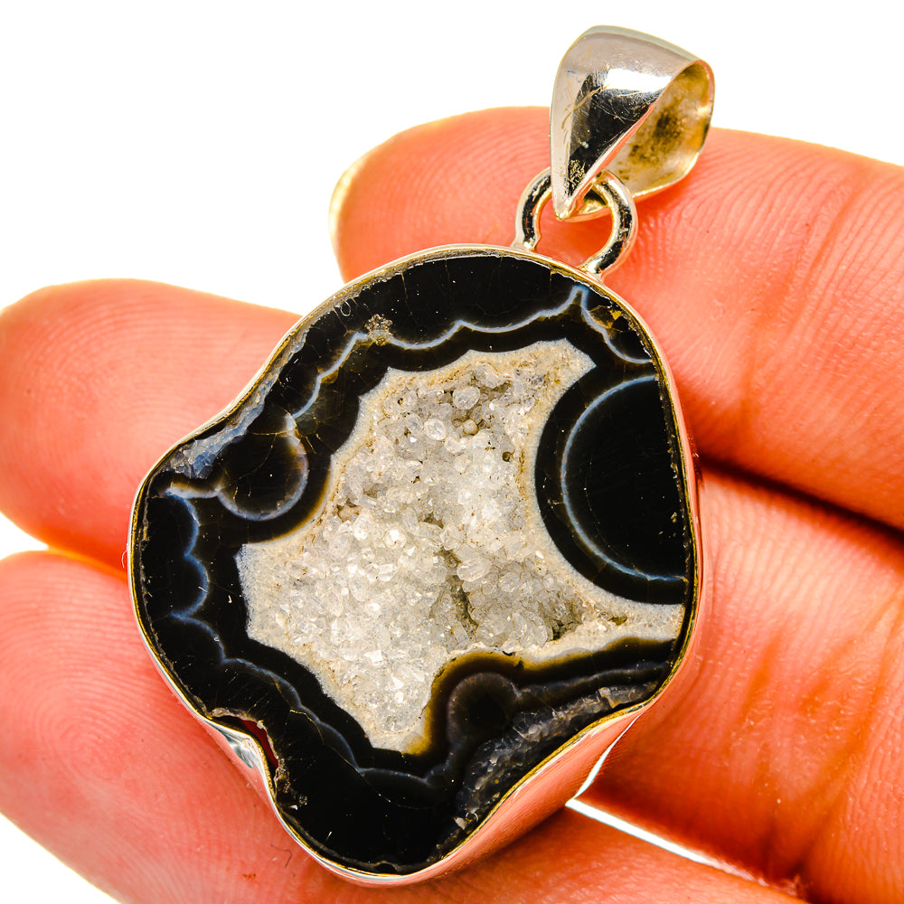 Coconut Geode Slice Pendants handcrafted by Anasilvercos - PD14540