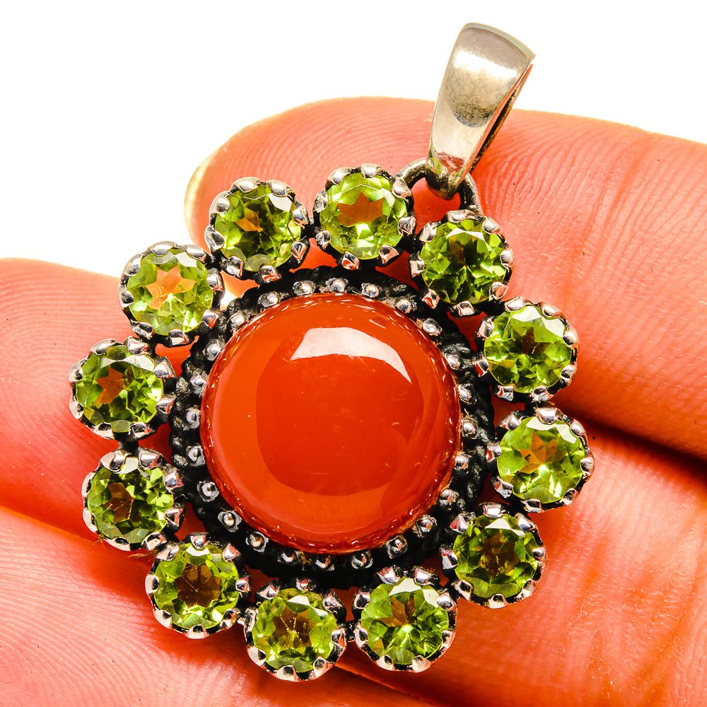 Red Onyx Pendants handcrafted by Anasilvercos - PD14549
