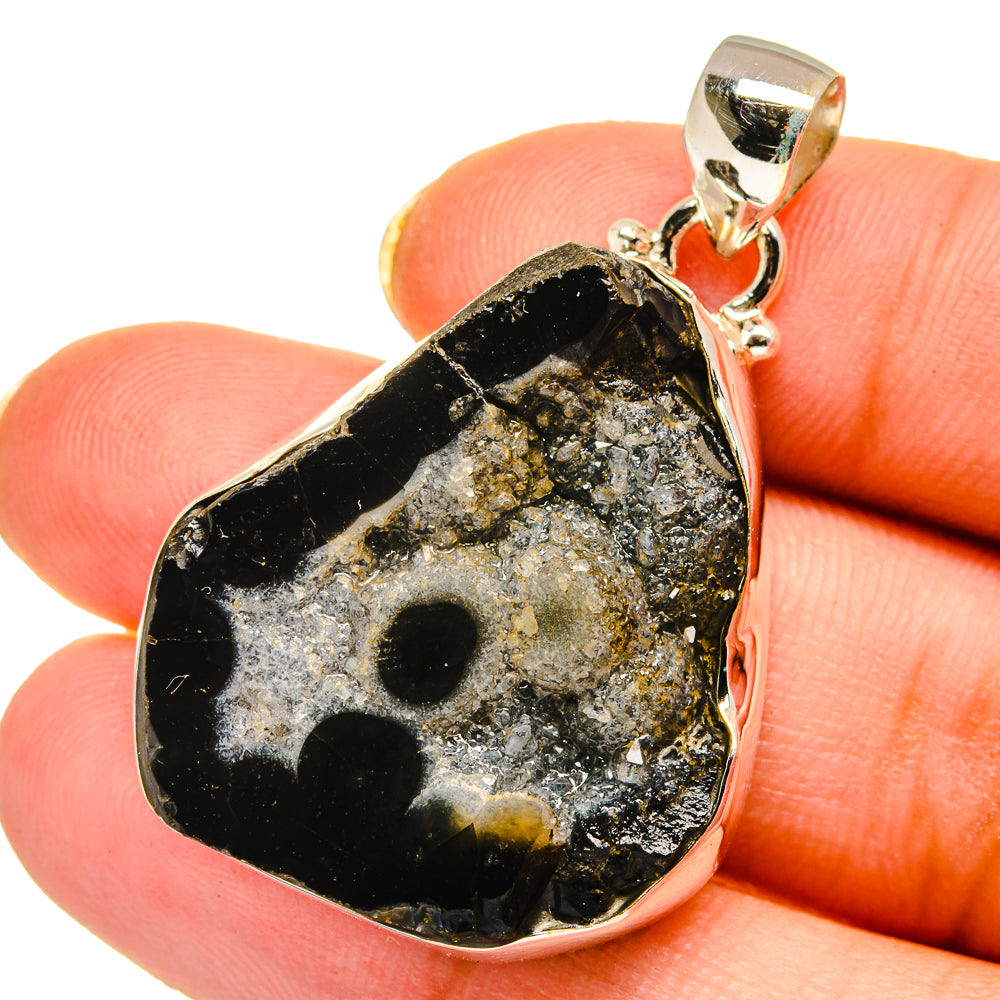 Coconut Geode Slice Pendants handcrafted by Anasilvercos - PD14573