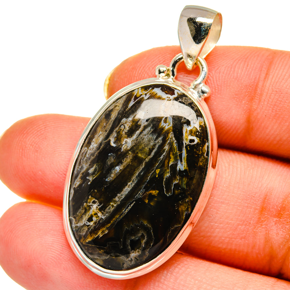 Turkish Tube Agate Pendants handcrafted by Anasilvercos - PD14580