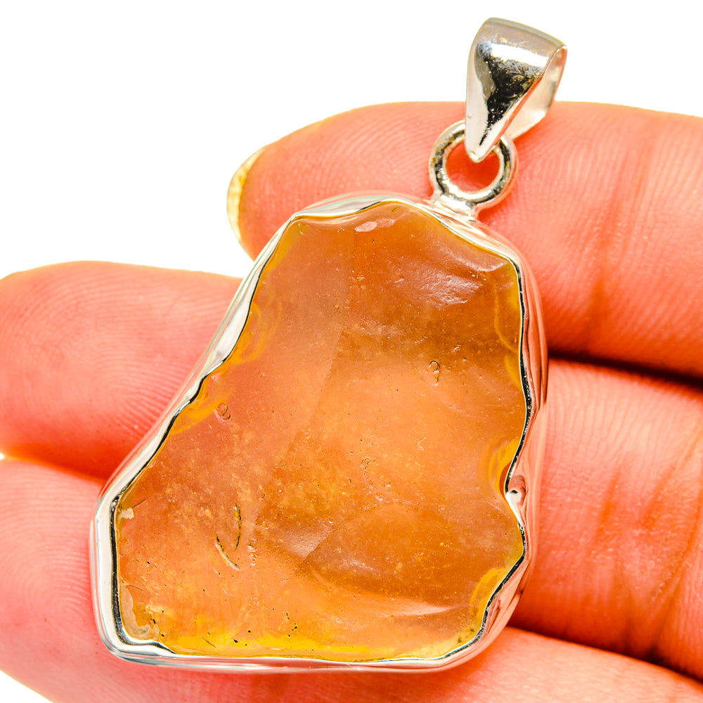Libyan Desert Glass Pendants handcrafted by Anasilvercos - PD14590