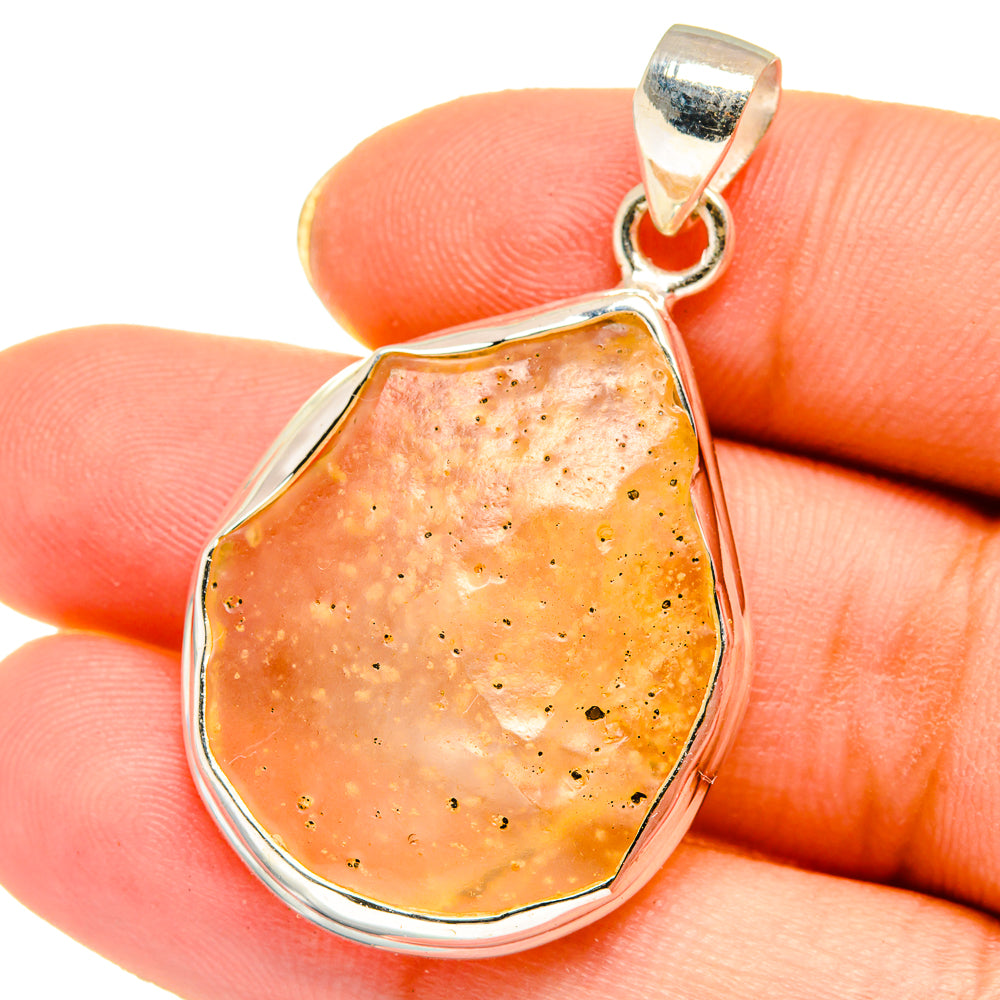 Libyan Desert Glass Pendants handcrafted by Anasilvercos - PD14595