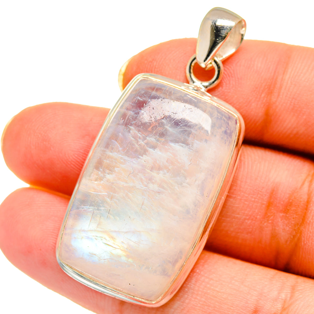 Rainbow Moonstone Pendants handcrafted by Anasilvercos - PD14603