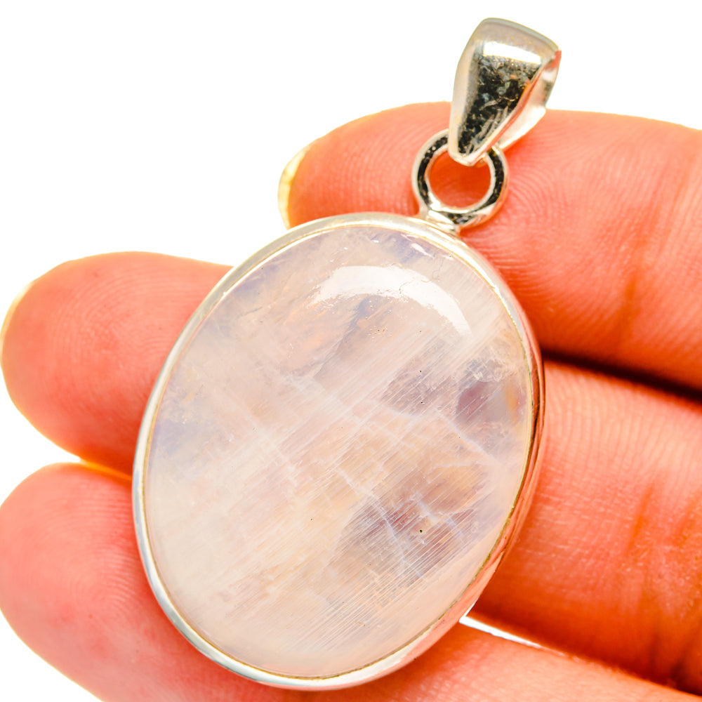 Rainbow Moonstone Pendants handcrafted by Anasilvercos - PD14605