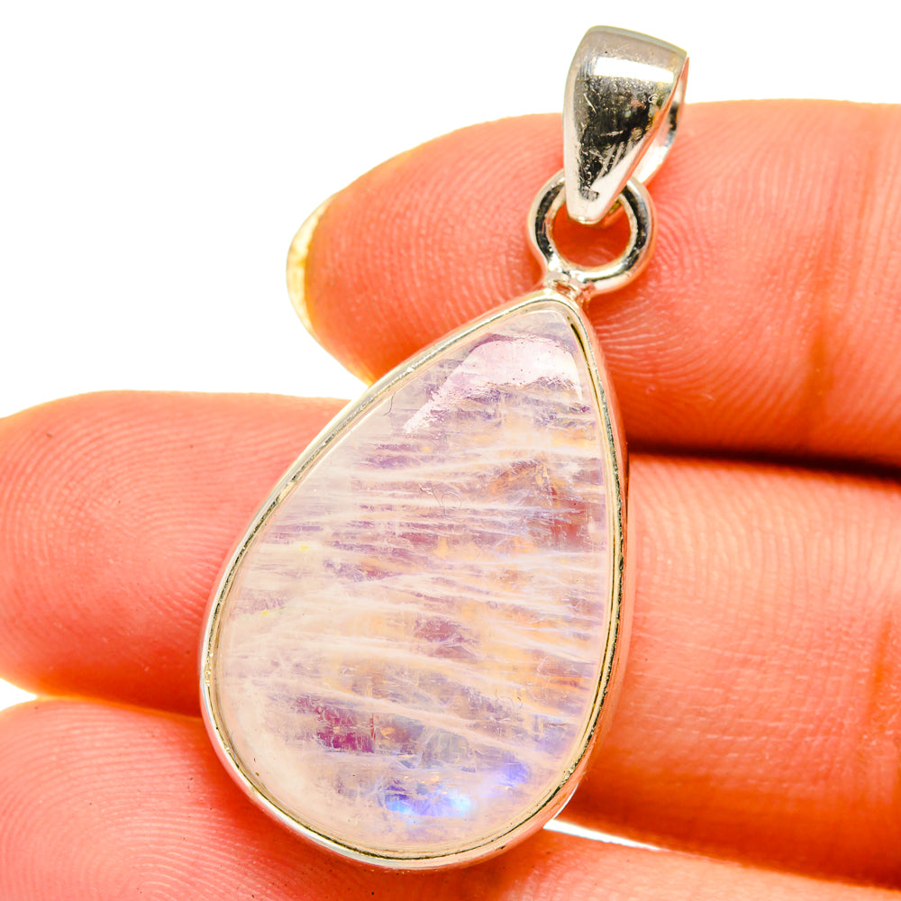 Rainbow Moonstone Pendants handcrafted by Anasilvercos - PD14606