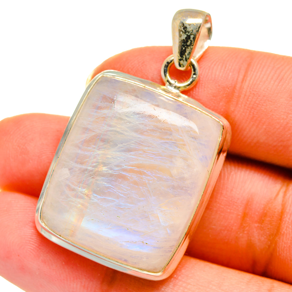 Rainbow Moonstone Pendants handcrafted by Anasilvercos - PD14607