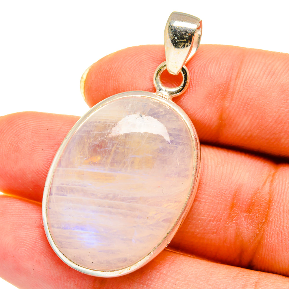 Rainbow Moonstone Pendants handcrafted by Anasilvercos - PD14608