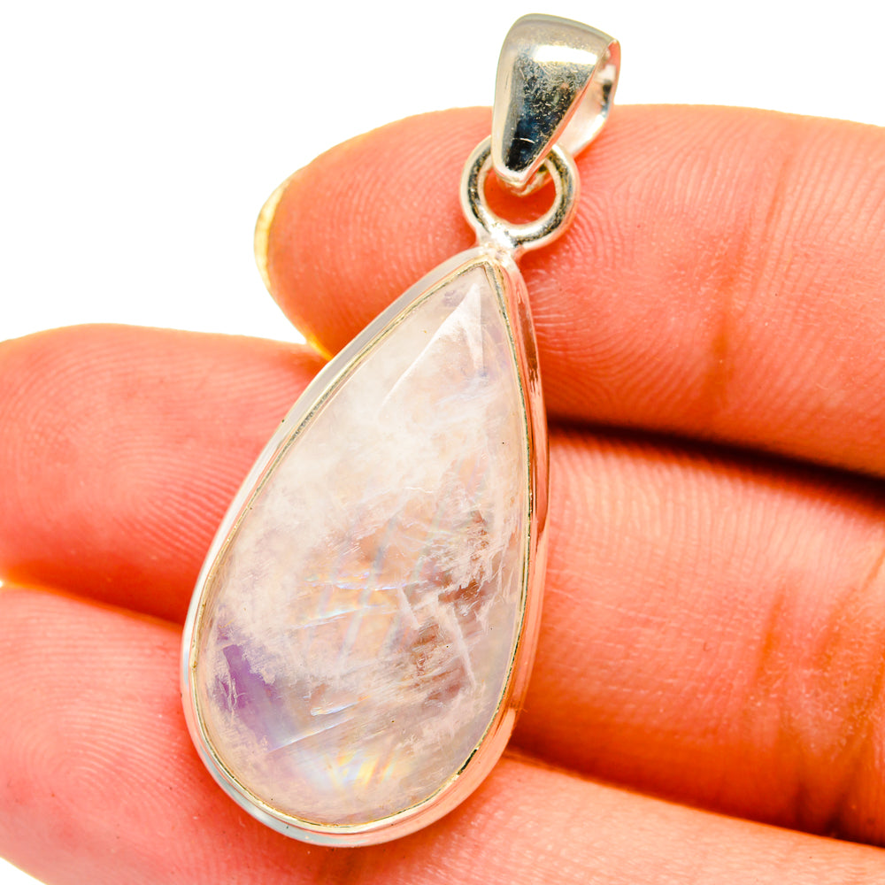 Rainbow Moonstone Pendants handcrafted by Anasilvercos - PD14611