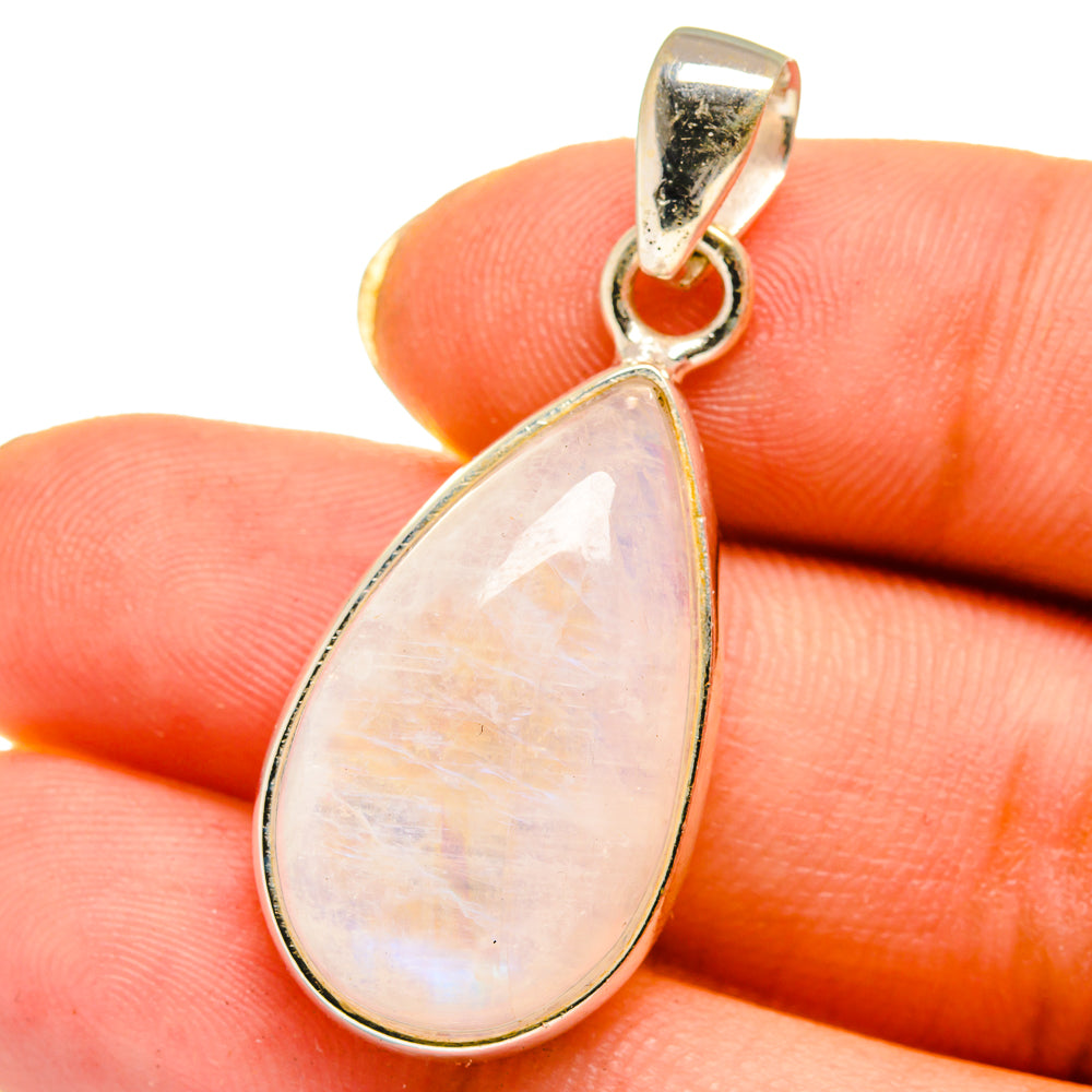 Rainbow Moonstone Pendants handcrafted by Anasilvercos - PD14612