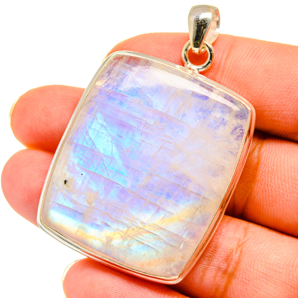 Rainbow Moonstone Pendants handcrafted by Anasilvercos - PD14615