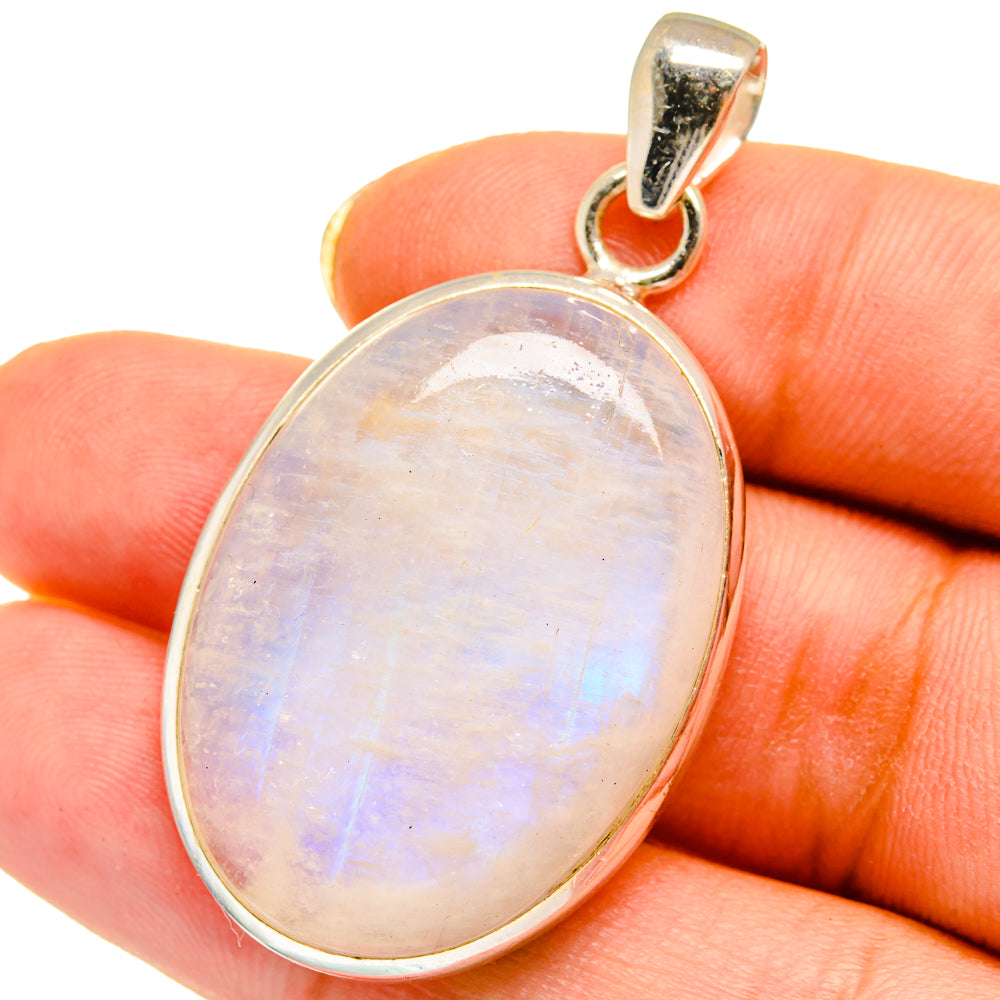 Rainbow Moonstone Pendants handcrafted by Anasilvercos - PD14616