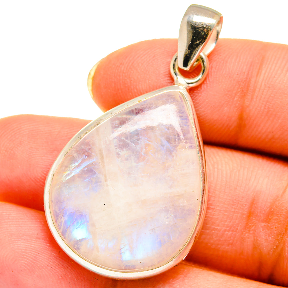 Rainbow Moonstone Pendants handcrafted by Anasilvercos - PD14619