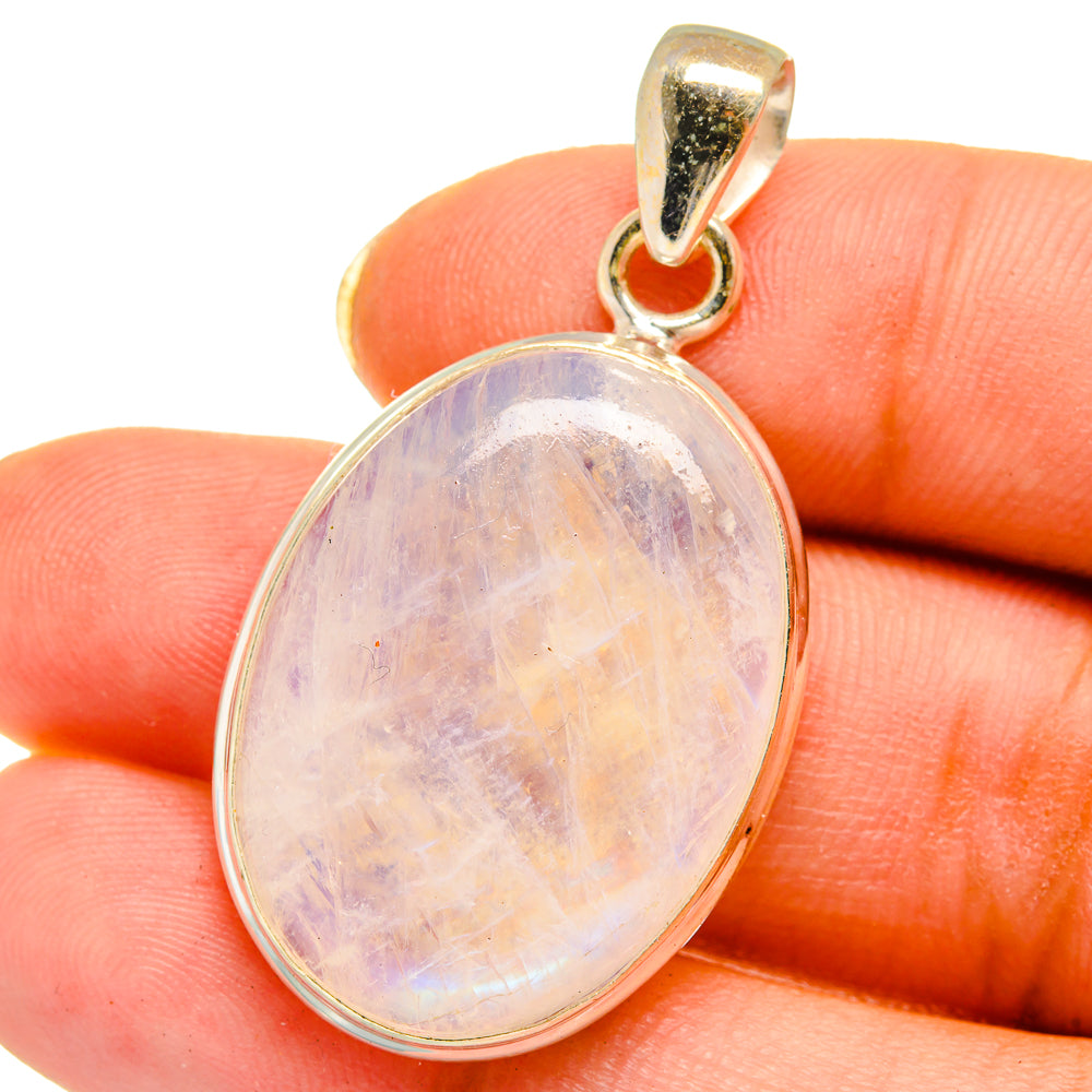 Rainbow Moonstone Pendants handcrafted by Anasilvercos - PD14620
