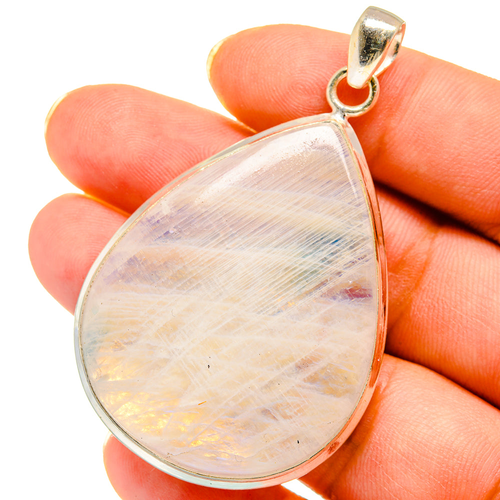 Rainbow Moonstone Pendants handcrafted by Anasilvercos - PD14622