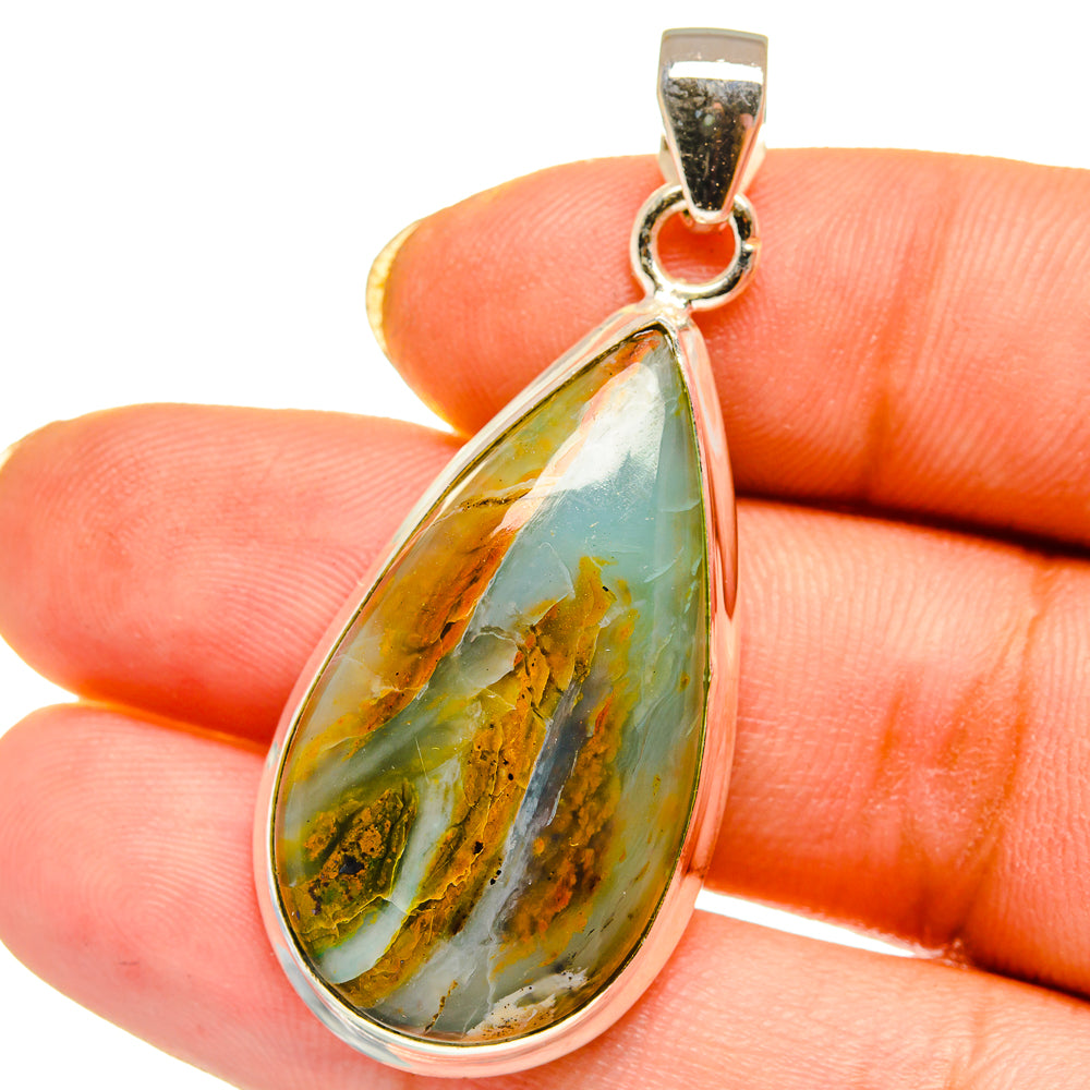 Peruvian Opal Pendants handcrafted by Anasilvercos - PD14649