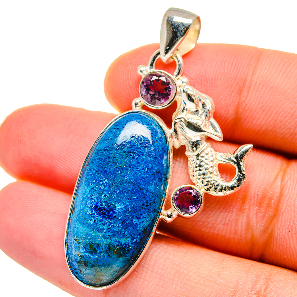 Chrysocolla Pendants handcrafted by Anasilvercos - PD14657