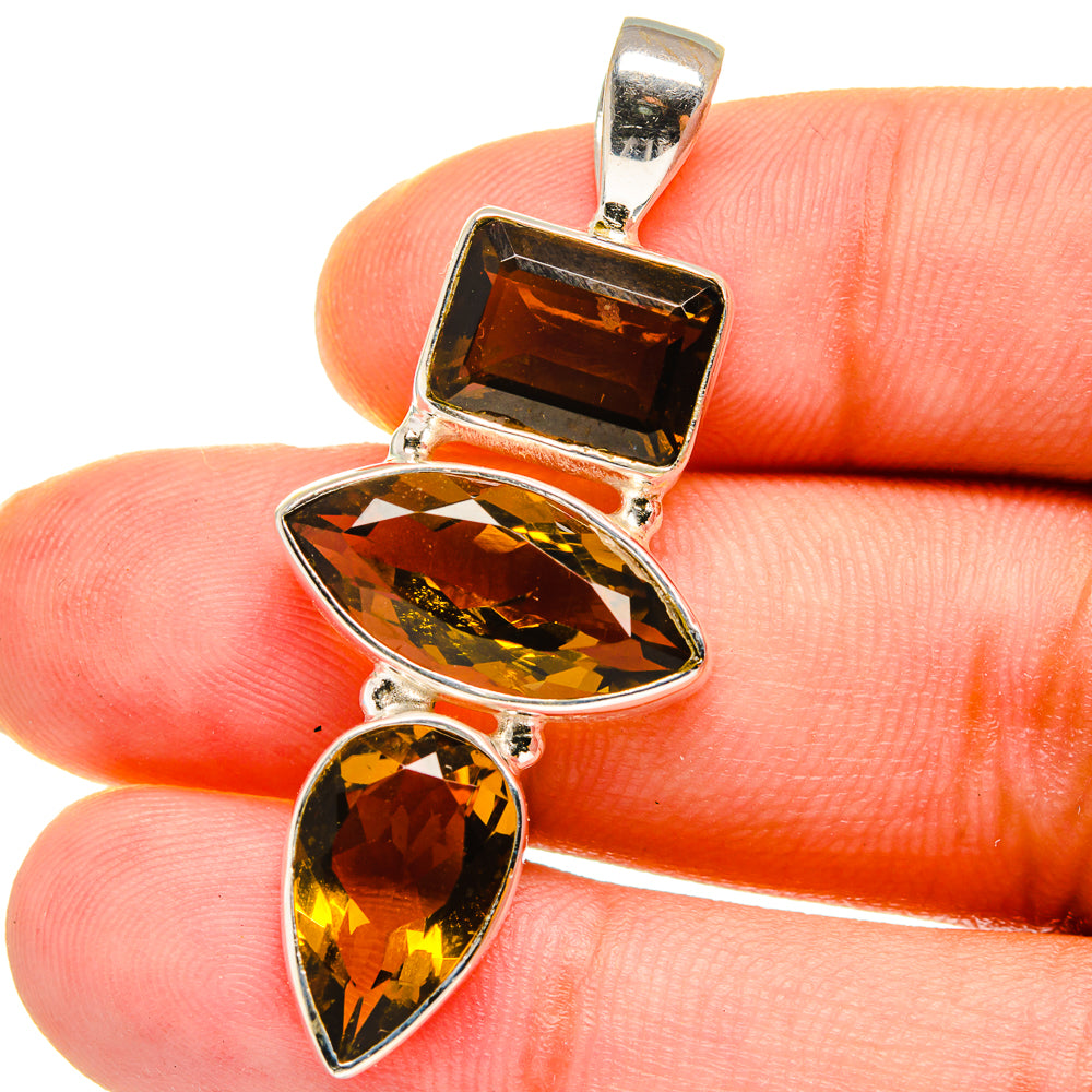 Mandarin Citrine Pendants handcrafted by Anasilvercos - PD14683