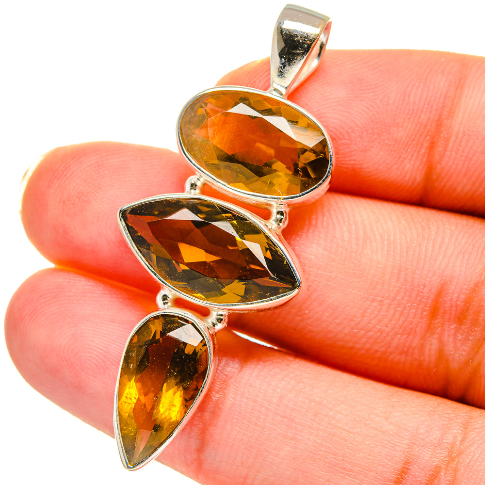 Mandarin Citrine Pendants handcrafted by Anasilvercos - PD14687